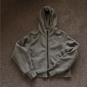 Lululemon Cropped Scuba Zip-Up - Gray